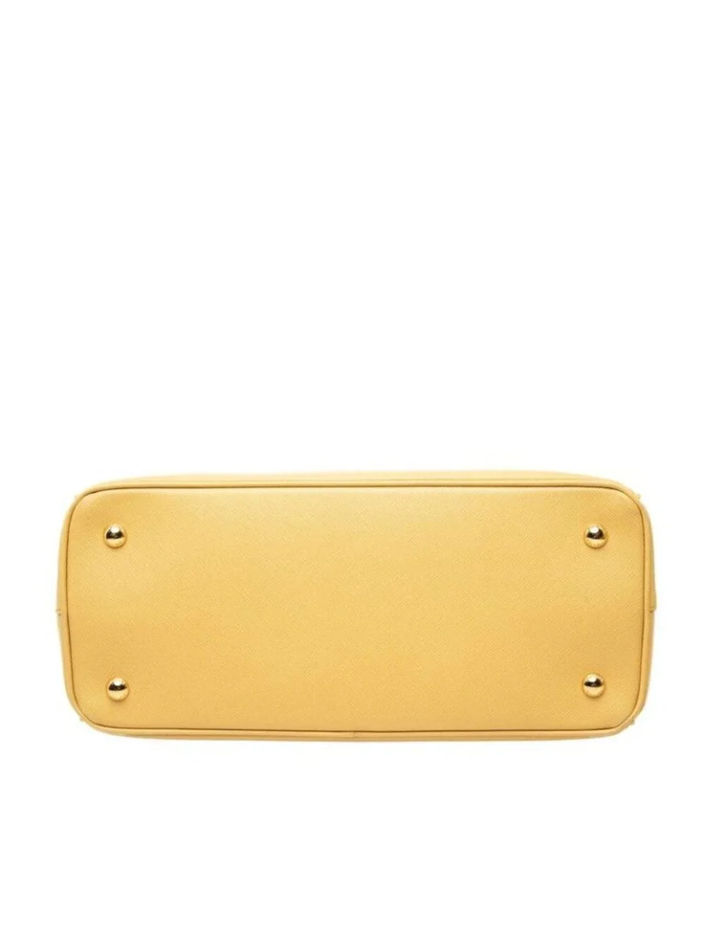 Prada Galleria 2-Way Shoulder Bag Yellow Saffiano Leather